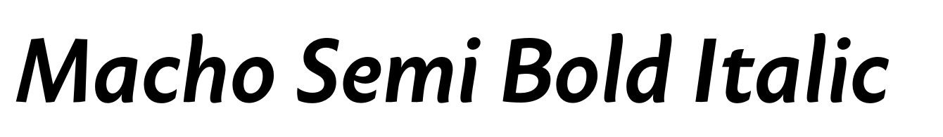 Macho Semi Bold Italic